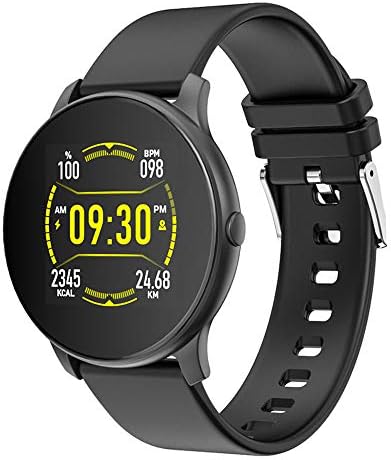 SUQIAOQIAO KOSPET Magic Smart Watch Women Heart Rate Monitor Blood Oxygen Sport Health Remind Bluetooth Men KW19 Smart Watch for Android iOS,Black