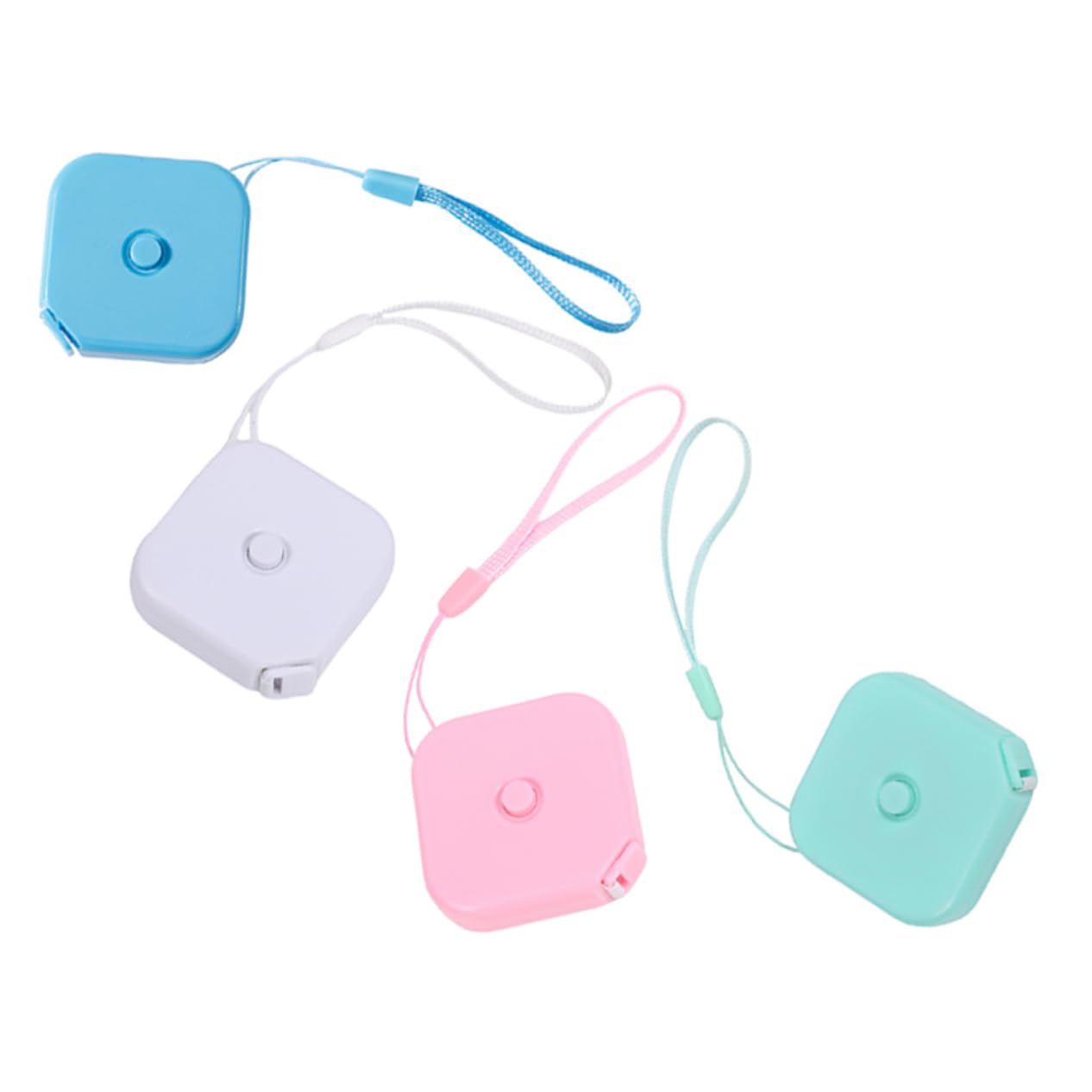 DOITOOL Flexible Measuring Tape for Sewing: 4pcs Automatic Tape Measure for Waist Body Measure Curved Surface