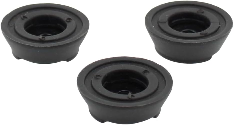 Lifeswonderful - Set of 3 Replacement Screw-in Rubber Cane Tips Feet Suitable for Hurrycane Freedom Edition Walking Sticks