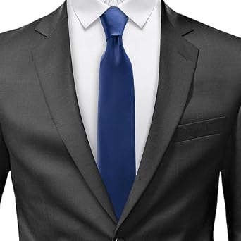 Neckties Solid Pure Color Formal Classic Solid Men's Satin Tie for Wedding, Business, Events, Office Casual & Formal Wear Accessories