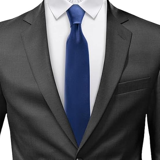 Neckties Solid Pure Color Formal Classic Solid Men's Satin Tie for Wedding, Business, Events, Office Casual & Formal Wear Accessories