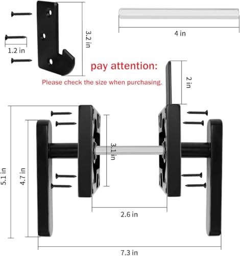Bdmetals Gate Latch Heavy Duty for Wooden Fence, Left Inswing Aluminum Double Side Swinging Door Latch Gate Hardware (Black Finish) by Bdmetals - Image 8