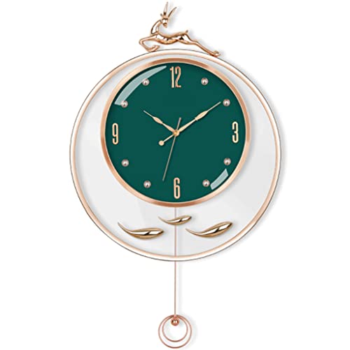 Horloge murale grand format silencieuse tête de cerf style nordique 45 cm