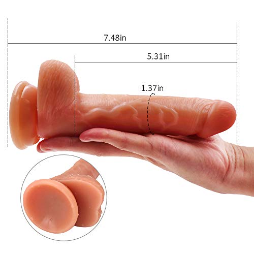 Minnhong Realisticos Big Pểnể Sęxụạl Cóṋsòlạdór Mujèr Hombre ånålęš, Cóṋsòlạdóréș Séxụạléș Mujèr Ġrandes, Pén-ēș Reạlîstạș Silicóna con Ventosạ, Jügüétés Séxüålés para Mujeres Femenino 21CM