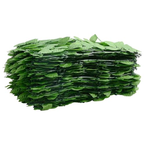 Écran de balcon feuilles vert 600x75 cm en polyéthylène résistant - 3