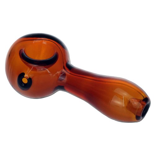 Black Leaf - Pipa de cristal de 80 mm, color naranja