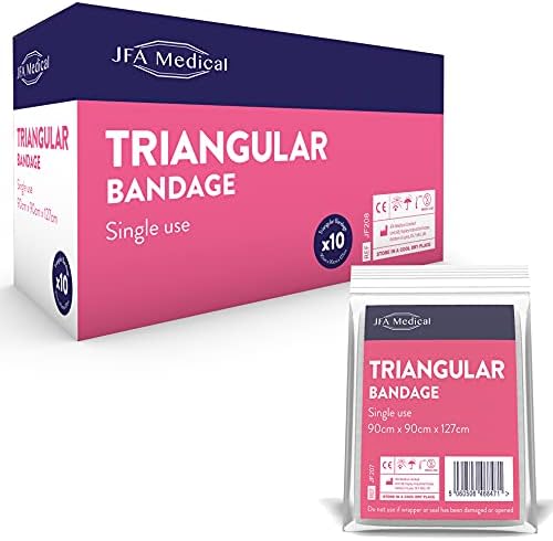 JFA Medical Non-Woven Triangular Bandage Arm Sling 90cm x 90cm x 127cm - Box of 10 Bandages