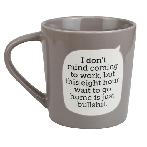 Taza de café de gres gris 16 oz Enesco miniatura 1