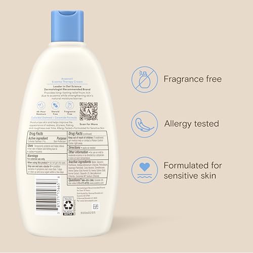 Aveeno Eczema Therapy Daily Moisturizing Body Cream, Fragrance-Free 12 oz - image 9