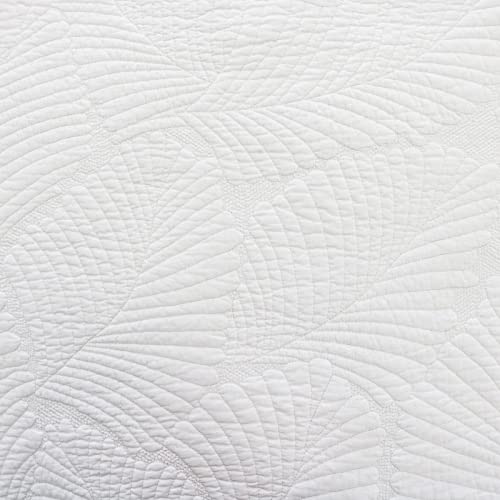 Brandream White Palm Quilted Cotton Throw Blanket #TOP20