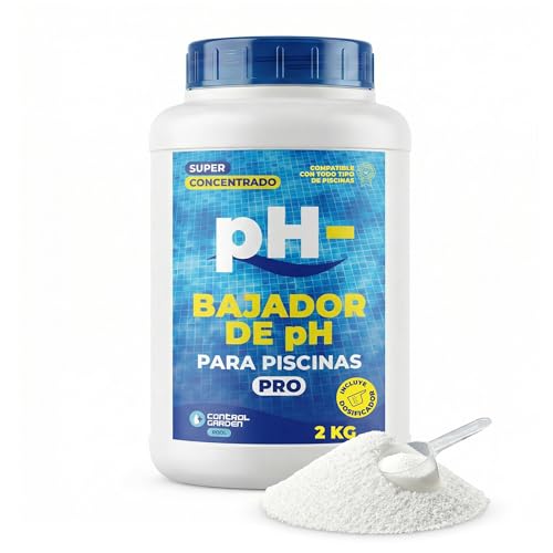 CONTROL GARDEN Bajador PH Piscinas Granulado 2 KG | Reductor pH- Piscina Interior y Exterior | Minorador Sólido - Súper Concentrado | Pool Regulador de Poliester, Liner y Electrólisis Salina