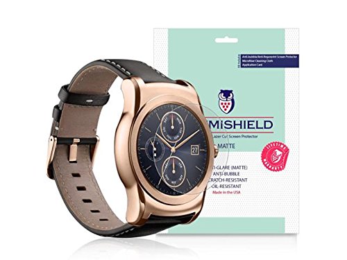 ILLUMISHIELD Screen Protector Compatible with LG Watch Urbane (3-Pack) Clear HD Shield Anti-Bubble and Anti-Fingerprint PET Film