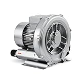 Byjoph 0.6HP Regenerative Blower, 41CFM 110V 60Hz Single Phase, High-Pressure Vortex Ring Blower, Industrial Vacuum Pump for Air Blowing Or Suction for Sewage Aeration Aquarium Fish Pond, Silver