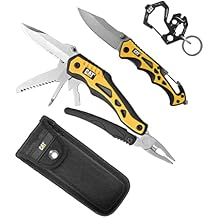 Cat 3 Piece 10-in-1 Multi-Tool, Knife, and Key Chain Gift Box Set - 240357