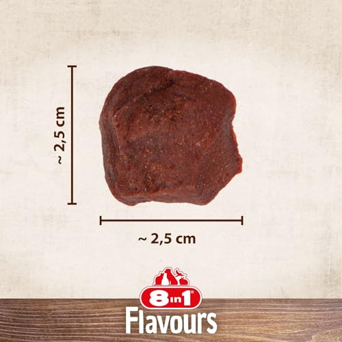 8in1 Flavours Skewer Bites Fleisch-Snacks - proteinreiche Hunde-Leckerlis mit Hähnchebrust, Entenbrust oder Hühnerleber, 100 g Beutel