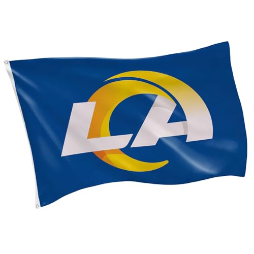Team Sports America NFL Los Angeles Rams 3 x 5 Outdoor Durable House Flag with Grommets | Sport Team Flag & Banner | Indoor Wall Decor Flag for Room | Works with Flag Poles for Outside House