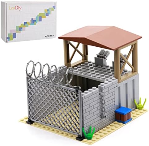 SOMOG Modular Building Set, Street View Architecture Building Blocks Military Game Scene Bricks Guard House, Modular House Building Model Set and Construction Toy Compatible with Lego House