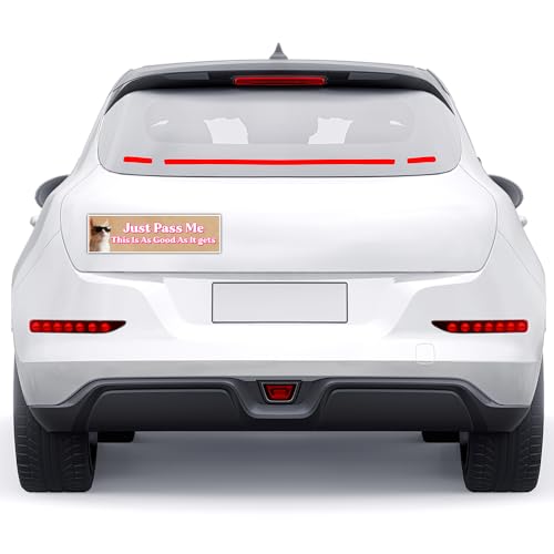 Image of Just Pass Me This is As Good As It gets Bumper Sticker Just Pass Me Bumper Sticker Go Around Bad Driver New Driver Old Cute Cat Meme [11.5 inchx3 inch]