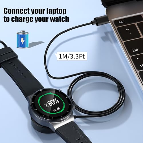 USB-C-Ladegerät für Samsung Watch-Ladegerät, kompatibel mit Samsung Galaxy Watch 7/6/6 Classic/5/5 Pro/4/4 Classic/3/Active/Active… – Ansicht 3