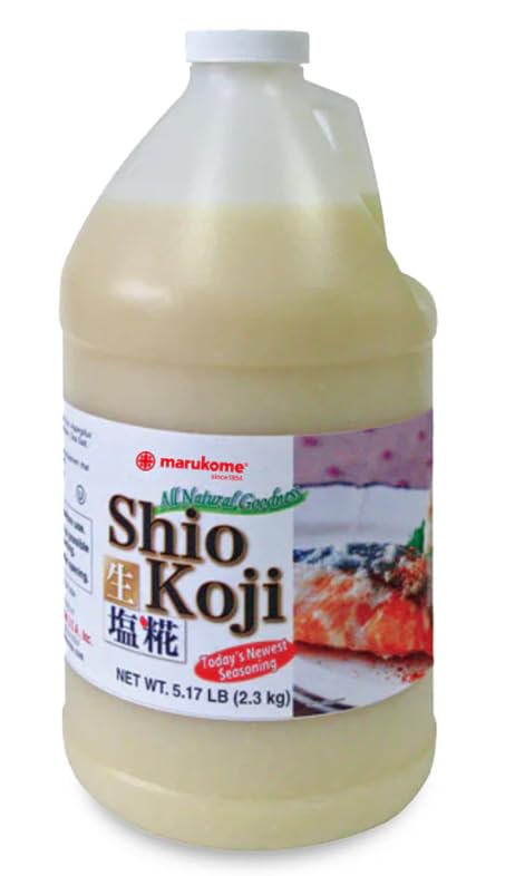 Shio Koji Seasoning - Half Gallon Bottle (64 fl oz) - Traditional Japanese Fermented Rice Marinade for Tenderizing & Umami Flavor