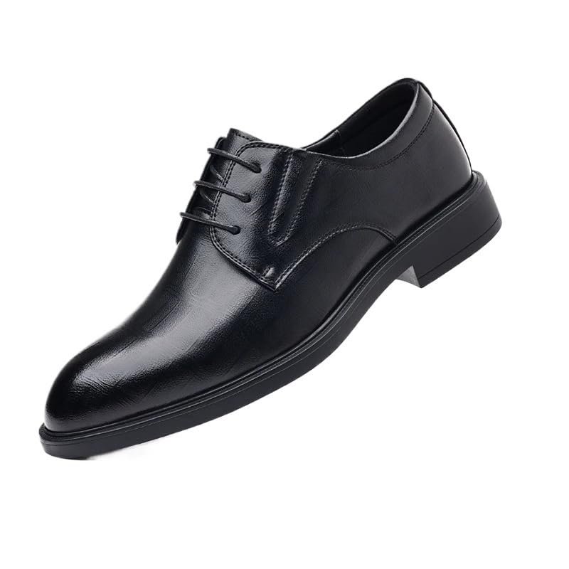 Men Lace-Up Leather Dress Shoes Business Formal Casual Wedding Groom Shoes