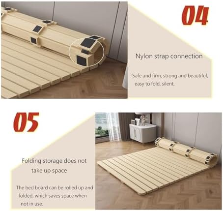 Queen Full Twin Mattress Support Bed Slats - No Assembly Bunkie Board, Portable Modular Design for Couch Platform & Spring Frame Beds, Fits 53x74.8in (135x190cm) Sleeping Pads.