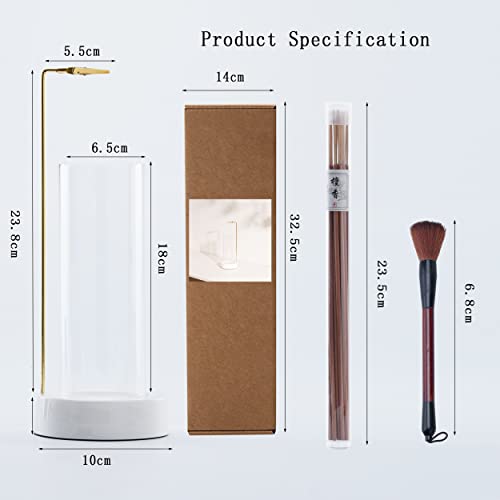 Ceremony Incense Holder For Sticks,Upside Down Incense Burner With Glass Ash Catcher For Meditation Yoga Spa Room Decor #TOP5
