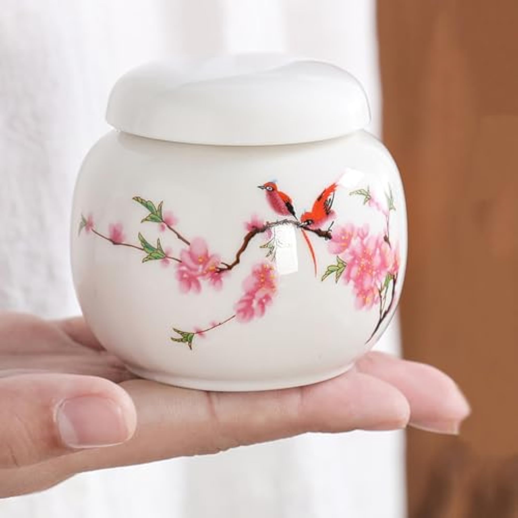 2 Pack Big Ceramic Containers for Cosmetic Storage