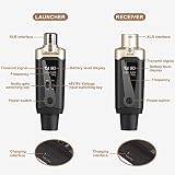 Depusheng T9 Mikrofon bezprzewodowy XLR Nadajnik i odbiornik bezprzewodowy XLR do mikrofonów dynamicznych i pojemnościowych, miksera, głośników, interfejsu audio