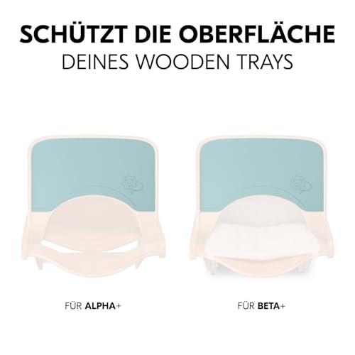 hauck Silikonauflage für Alpha+ & Beta+ Holz Essbrett Wooden Tray, Baby Platzdeckchen, Spülmaschinenfest, 100% Lebensmittelechtes Silikon, Weich und Flexibile, Leicht Verstaubar (Lion Mint)