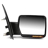 For Ford F150 Black Powered Heated Glass + Turn Signal Light Side Towing Mirror (Right/Passenger)