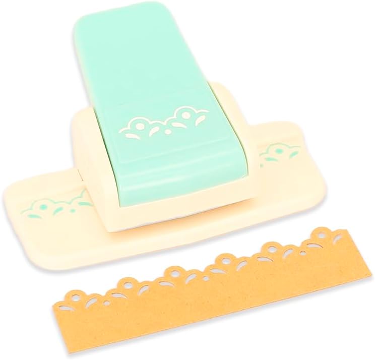 Craftelier - Lever Punch Press for Making Decorative Sequin Edges with Small Flowers on Paper and Cardboard Special for Scrapbooking | Size Approx. 4,5 x 2,95 x 4,8 cm