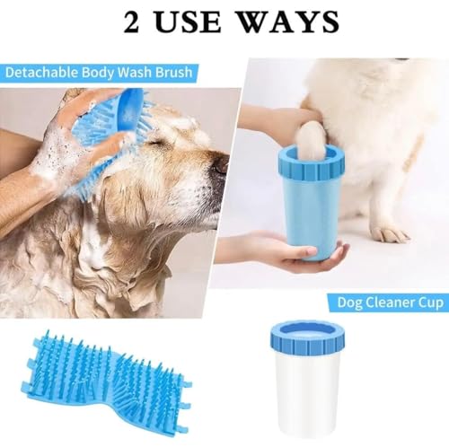 Dog Paw Cleaner Cup with Microfiber Towel Set - Portable Muddy Paw Washer for Dogs, Easy Clean Walking Accessory, 2-Piece Kit - Image 4