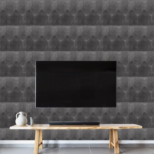 Image of Kayra Decor 3D PVC Wall Panel Artisian Design Nexa Gray Color 19.7 inch x 19.7 inch (Pack of 40) - Covers 107.80 Sq. Ft.