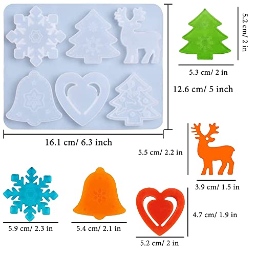 MEZHEN Stampo in Silicone Resina Natale Stampi in