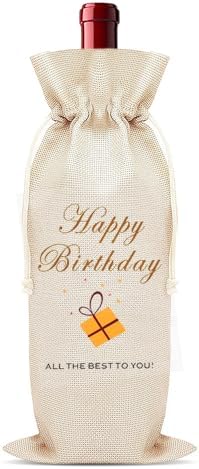 yaozeio Drawstring Wine Pouch for Women Men Husband Wife Birthday Party Beer Bottle Bag Cover for Friend Sister Birthday Gifts for Daughter Son Wine Bottle Wraps Carrier Friendship Gift image 2