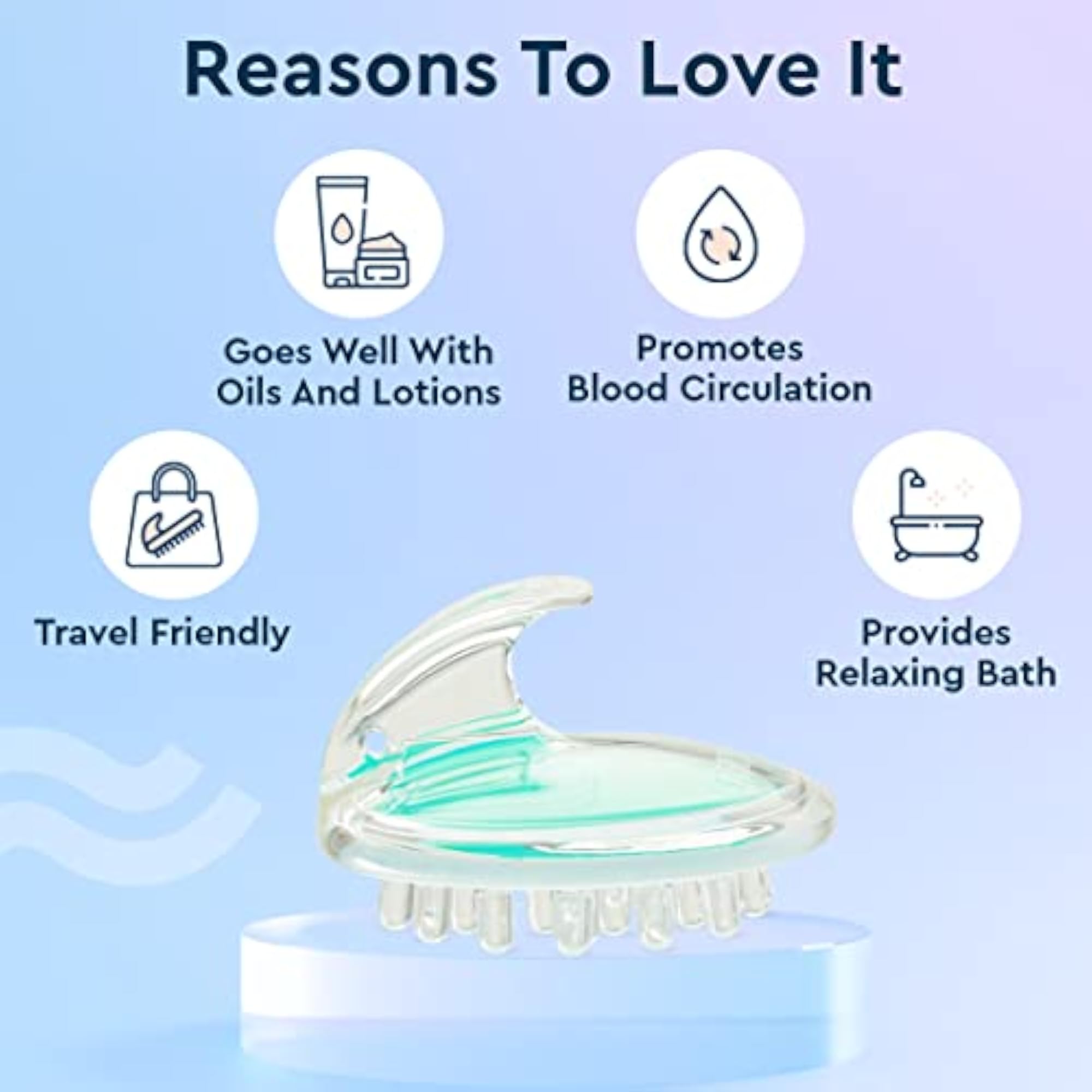 Manual Clean Care Silicone Head Body Scalp Massage Brush