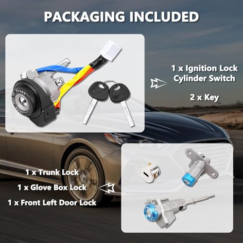 Ignition Switch Lock Cylinder with Keys Fit for 2015-2019 Hyundai Sonata by RAMATA - Used condition - Image 5