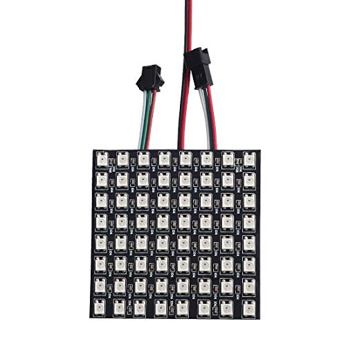 BTF-LIGHTING WS2812B ECO RGB Alloy Wires 5050SMD Individual Addressable 8X8 256 Pixels LED Matrix Panel Flexible FPCB Full Color Works with WLED,SP802E,etc Controllers Image Video Text Display DC5V by BTF-LIGHTING - Used condition - US$7.27