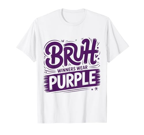 Bruh Winners Wear Purple Field Day Funny Teacher Kid Games T-Shirt
