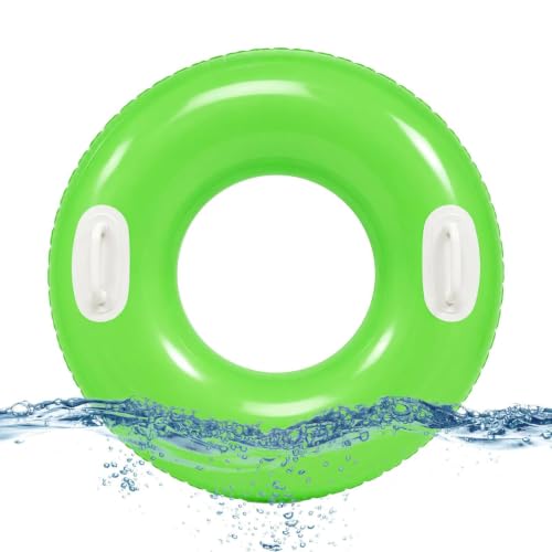 Flotador hinchable con asas | Flotador de piscina | Anillo de natación | Para adultos vacaciones de verano viaje de vacaciones en el mar y parque acuático fiesta al aire libre jardín y patio trasero