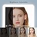 FUNTOUCH Rechargeable Travel Makeup Mirror with 72 Led Lights, Portable Lighted Beauty Mirror, 3 Color Lighting, Dimmable Touch Screen, Tabletop LED Folding Cosmetic Vanity Mirror