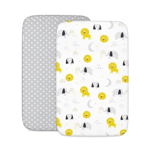 FlyIdeas Next to Me Beistellbett Spannbettlaken 2 Teile Set 83x50 cm | Perfekt fur Das Beistellbetten Chicco Next2me, IORA, Kinderkraft UNO Reine Baumwolle Oeko-TEX Zertif Made in EU