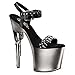 Produktbild PleaserUSA Gogo-Platform-Heels Bondgirl-712 schw. /Zinn Gr.38