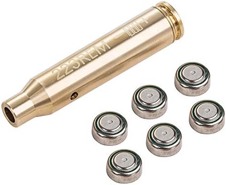 T-Language Bore Sight Cal 223 5.56mm Boresighter Laser Red Dot with Two Sets of Batteries