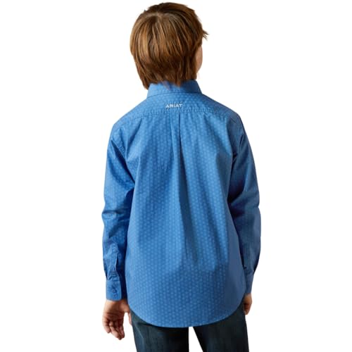 Ariat Boy's Royal Blue Stratford Long Sleeve Shirt2