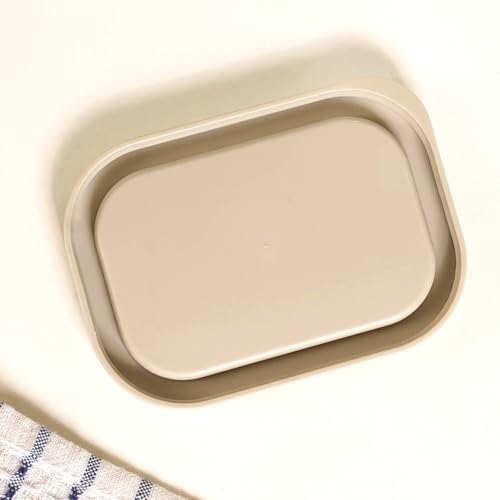 Image of Nestasia Medium Replacement Lid for Groovo Glass Container (10.8cm x 15.8cm) - Durable & BPA-Free PE Lids for Fridge Storage Containers (Beige)