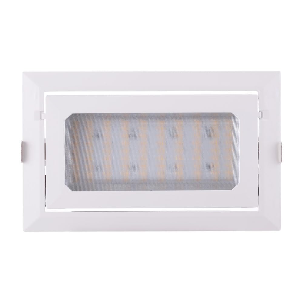 Foco Downlight LED 40W 6600Lm 4000ºK Rectangular Orientable 40.000H [HO-COB-R-OR-40W-W] | Greenice