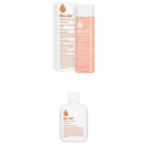 Bio-Oil Skincare Oil - Improve the Appearance of Scars, Stretch Marks and Skin Tone + Body Lotion 175ml - Ultra-Light Body Moisturiser for Dry Skin - Bio-Oil Body Lotion 175ml + Skincare Oil 200ml