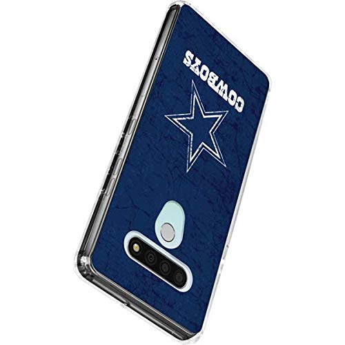 Skinit Clear Phone Case Compatible with LG Stylo 6 - Officially Licensed NFL Dallas Cowboys Distressed Design